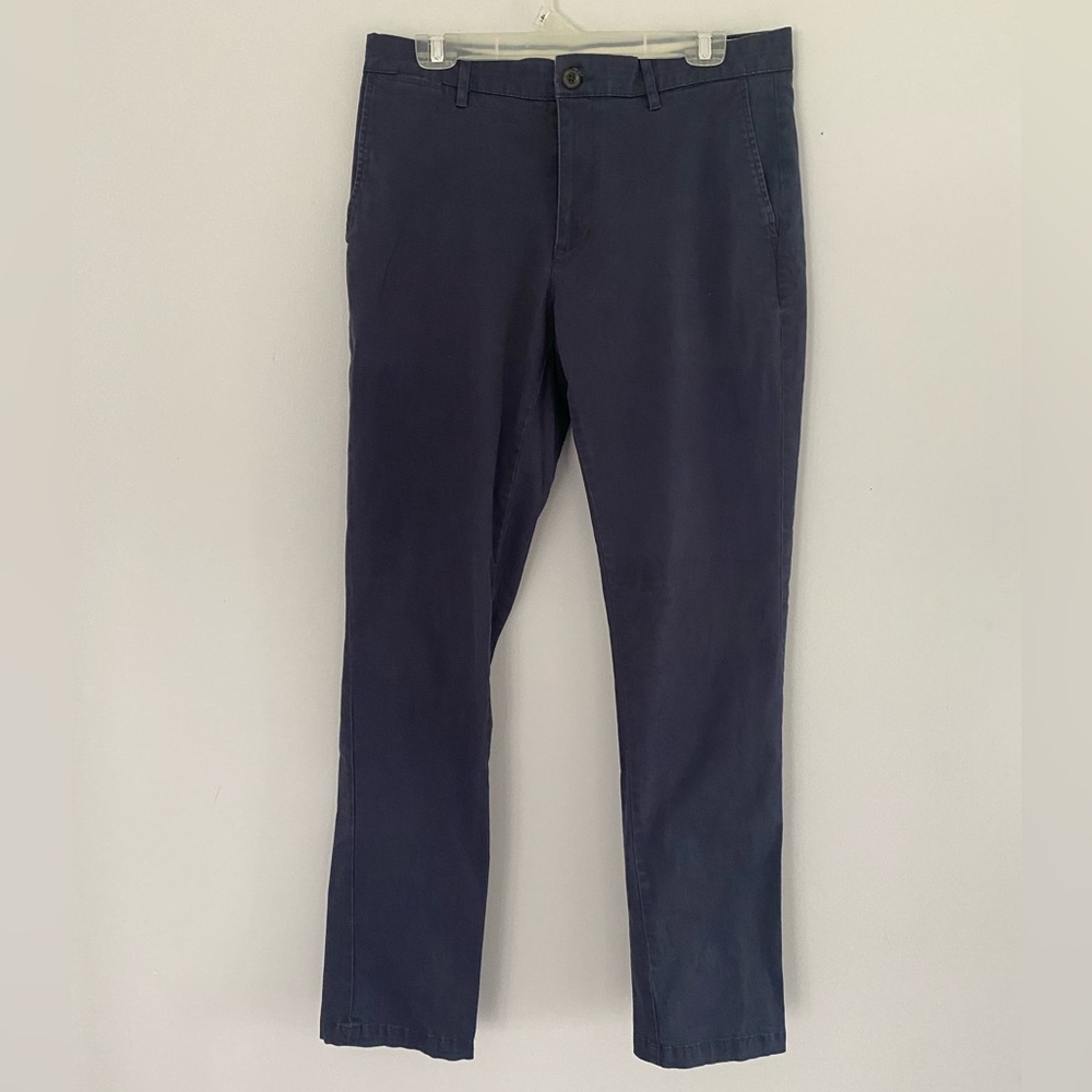 Men’s Good Threads Pants 31 x 34 Navy Blue Slim Fit